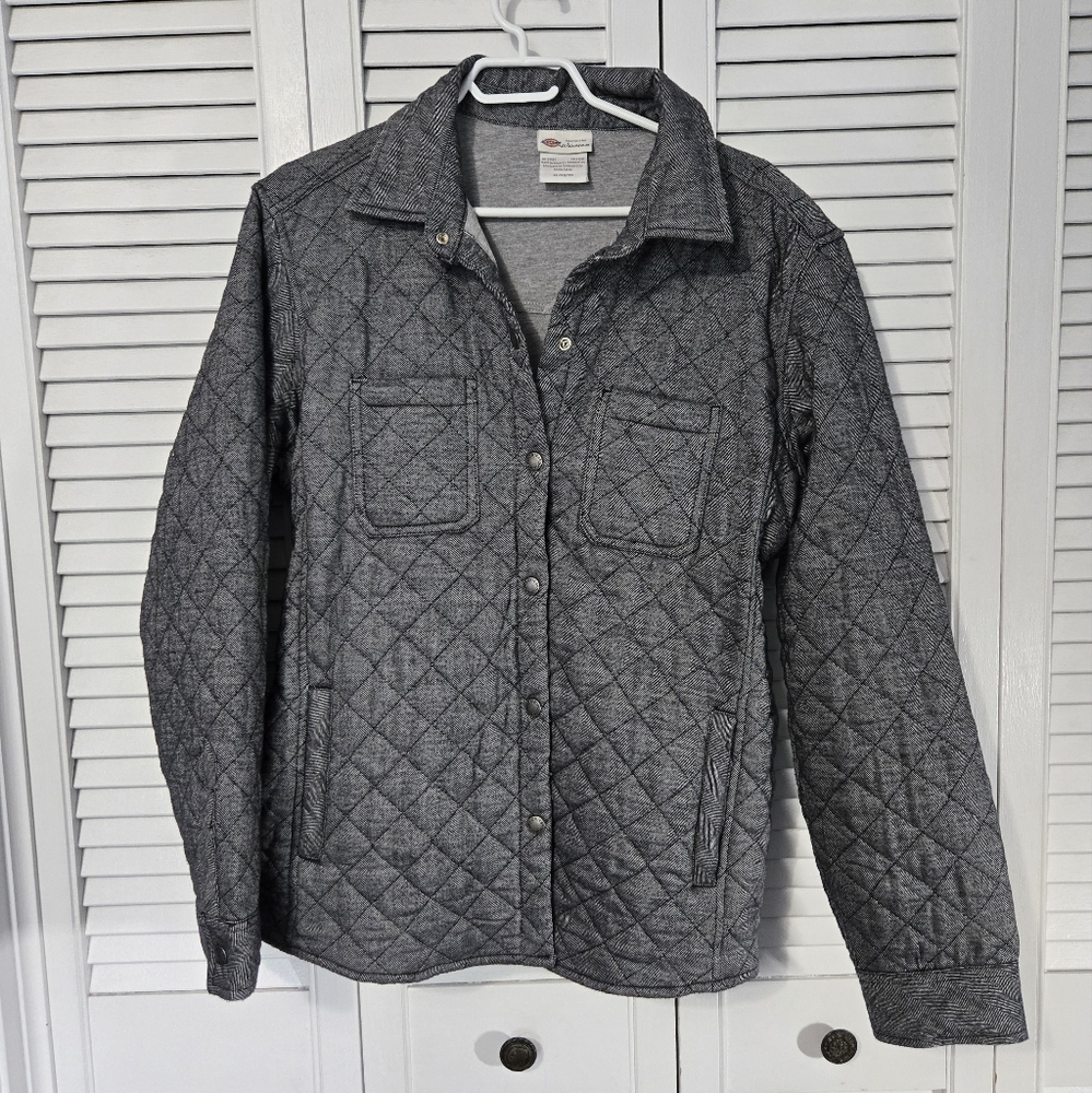 Dickies Gray Utility Jacket Quilted Design